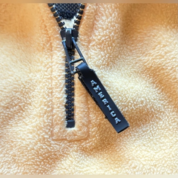 Vintage 90s Perry Ellis America 1/4 Zip Fleece Sweatshirt Size Medium - Picture 4 of 5